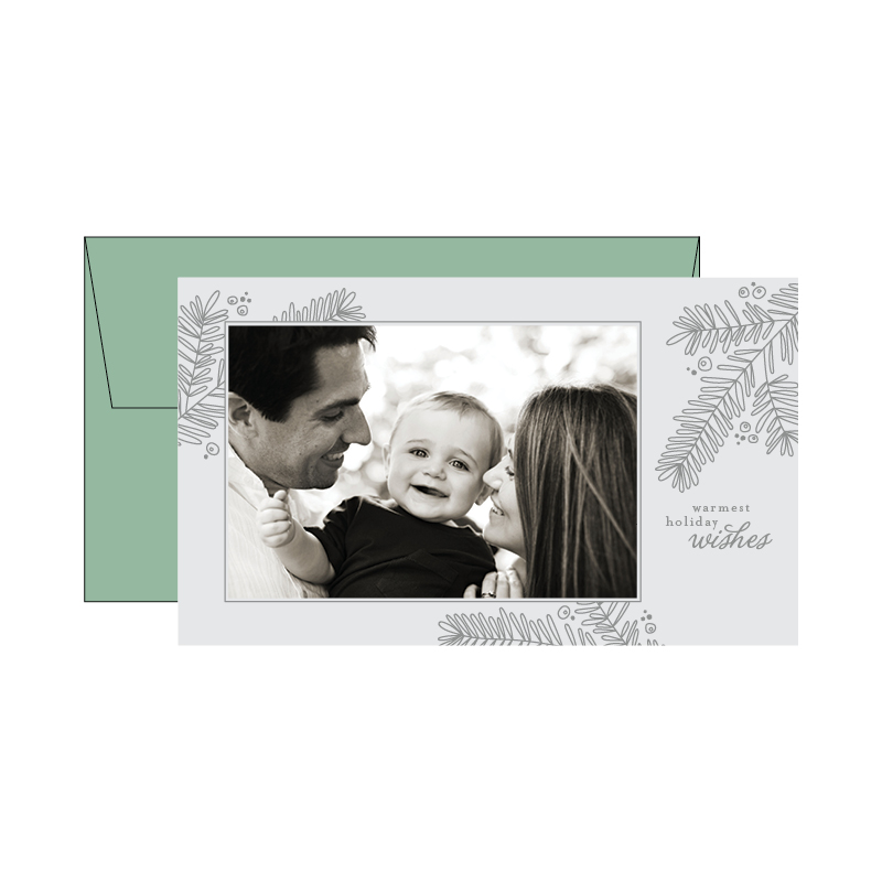 Holiday Photocards | Winter Garland Foil Photocard