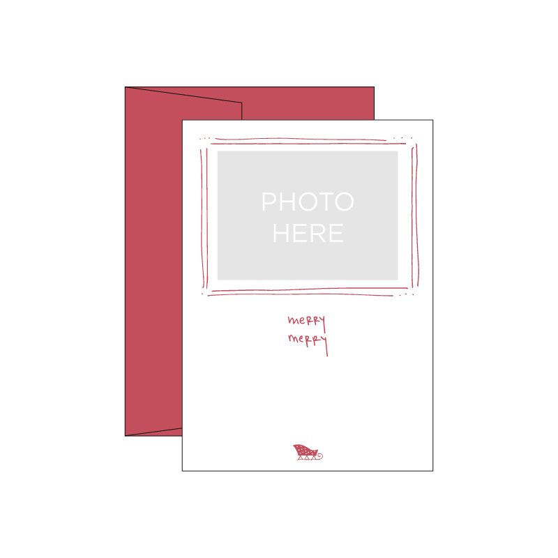 Just A Little Ditty Holiday | Merry Merry Letterpress Photocard