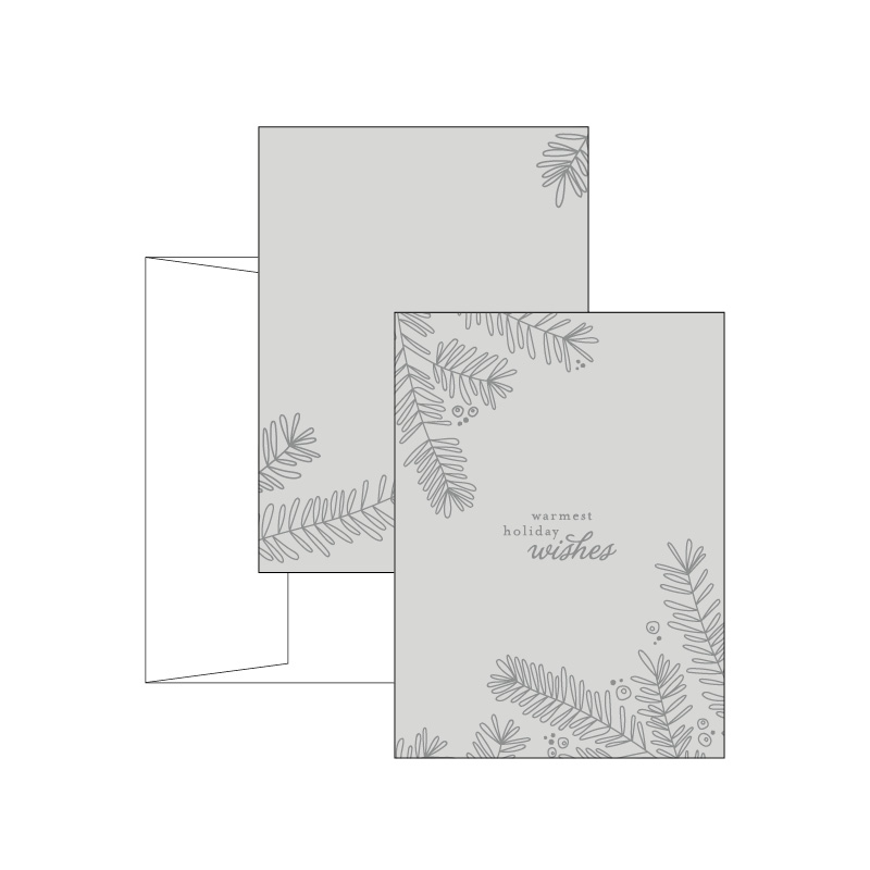 Foil Holiday Cards | Winter Garland Single Card