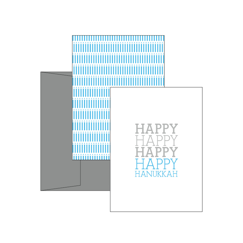 Letterpress Holiday Cards | Hanukkah Single Card