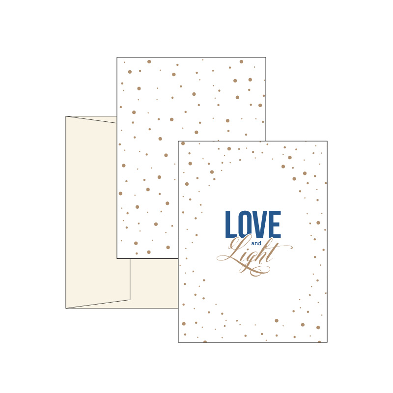 Letterpress Holiday Cards | Love Light Single Card