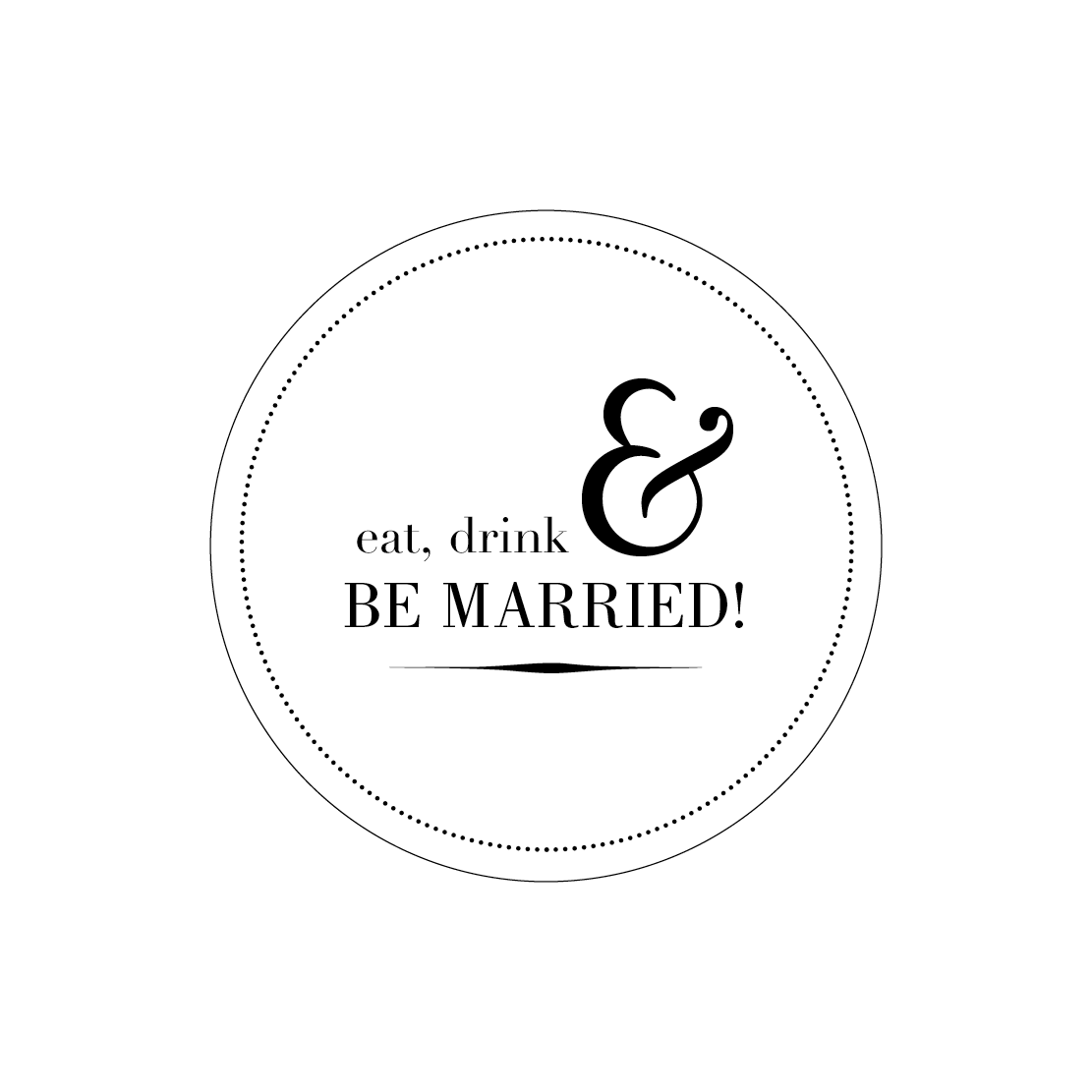 Letterpress Coasters | Be Married - Roman