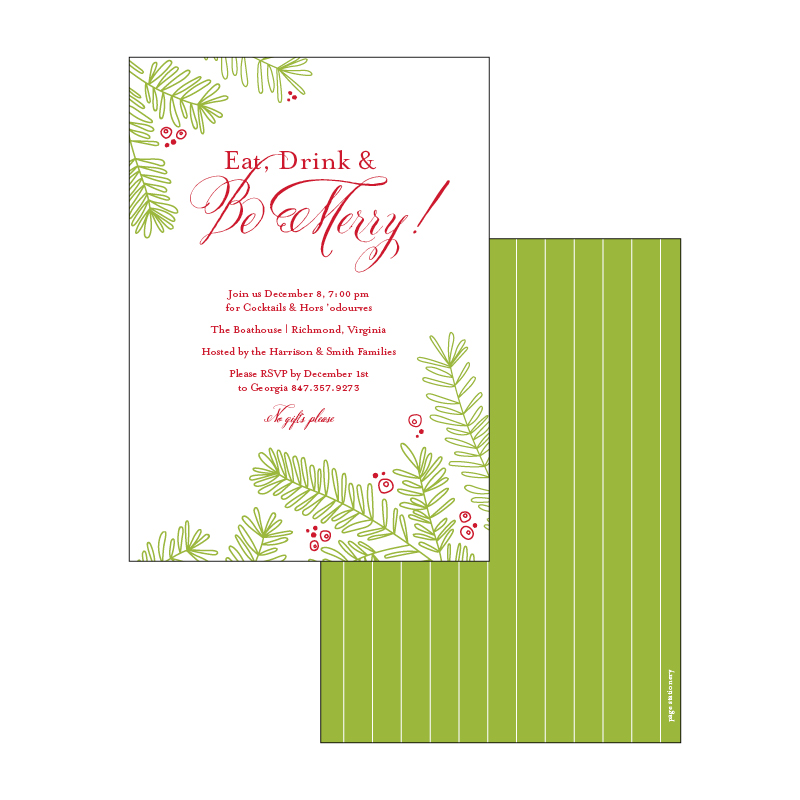 Holiday Party Invite | EAT DRINK