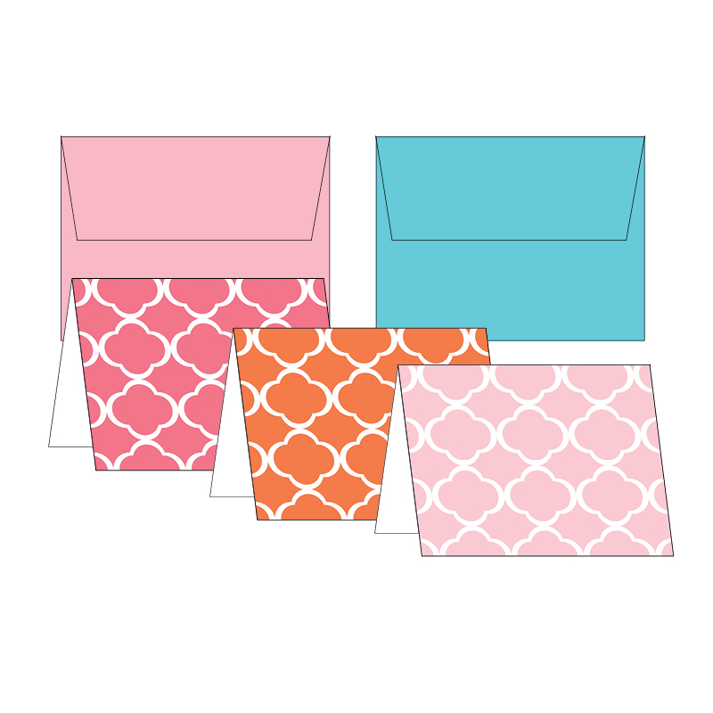 Everyday Boxed Notecards | Quatrefoil Folded Notes