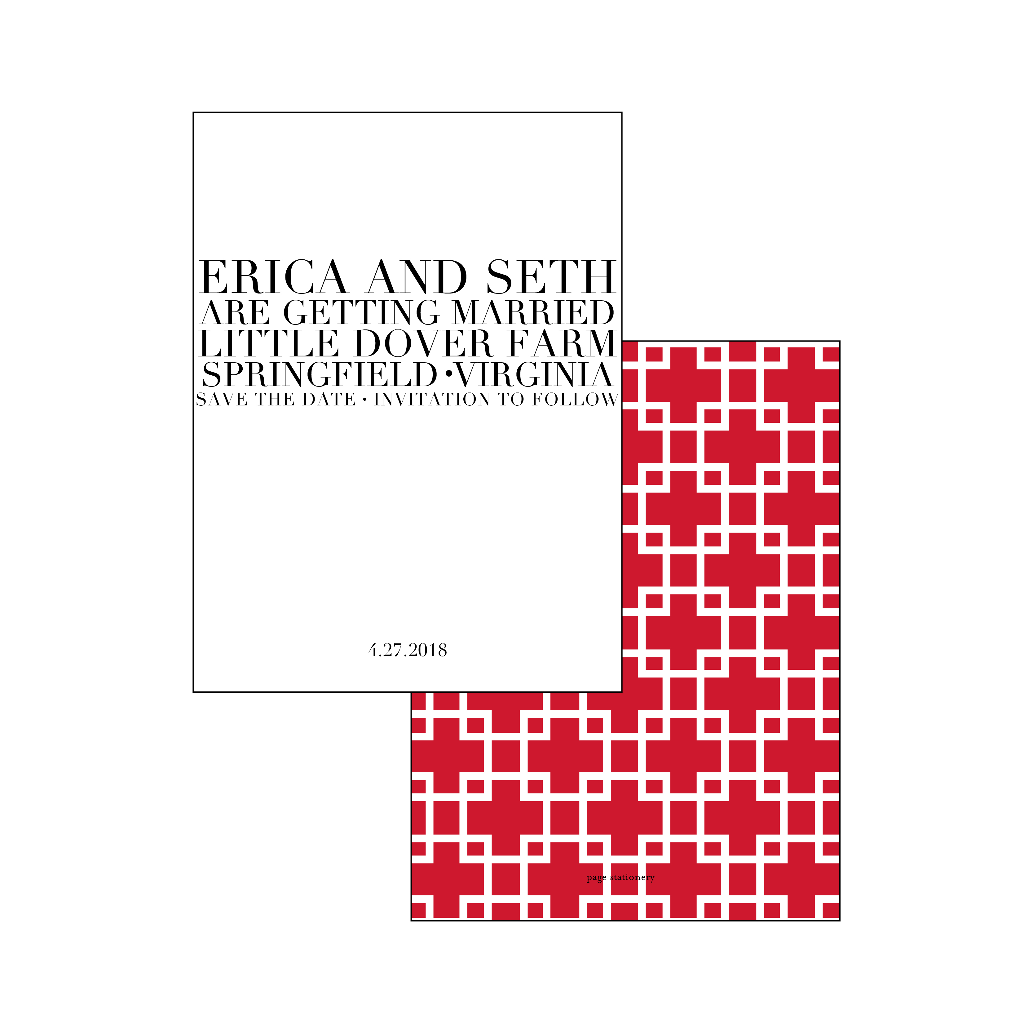 Save the Date | ERICA + SETH