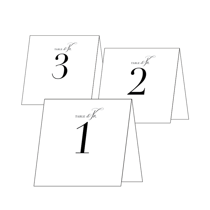 Tented Table Numbers | Table No 1-12
