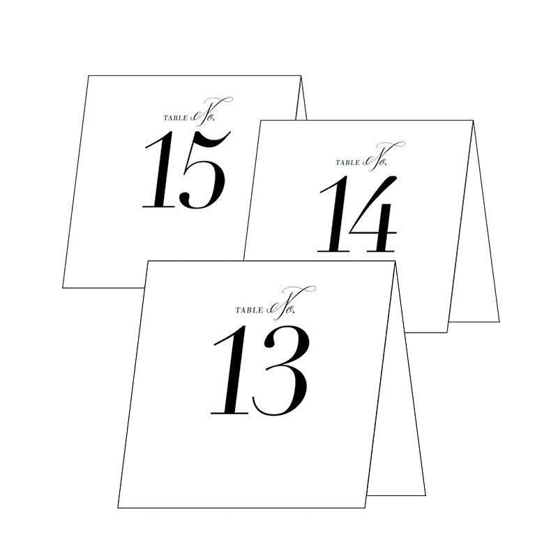 Tented Table Numbers | Table No 13-24