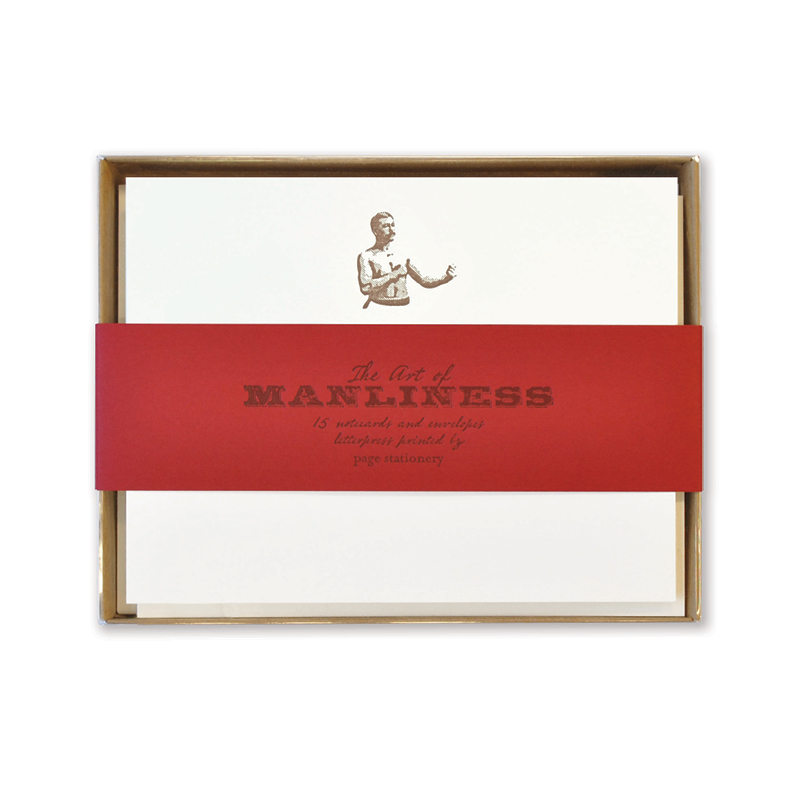 The Art of Manliness Letterpress Stationery | boxer