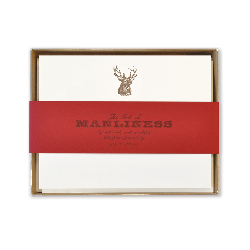 The Art of Manliness Letterpress Stationery | deer