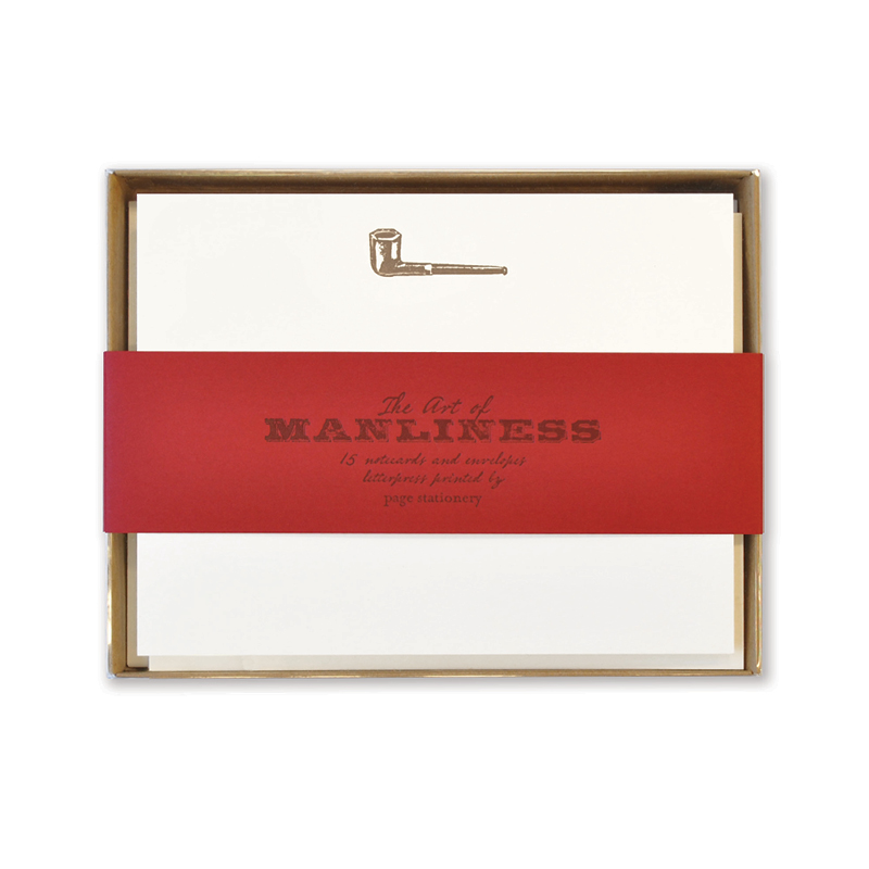 The Art of Manliness Letterpress Stationery | pipe