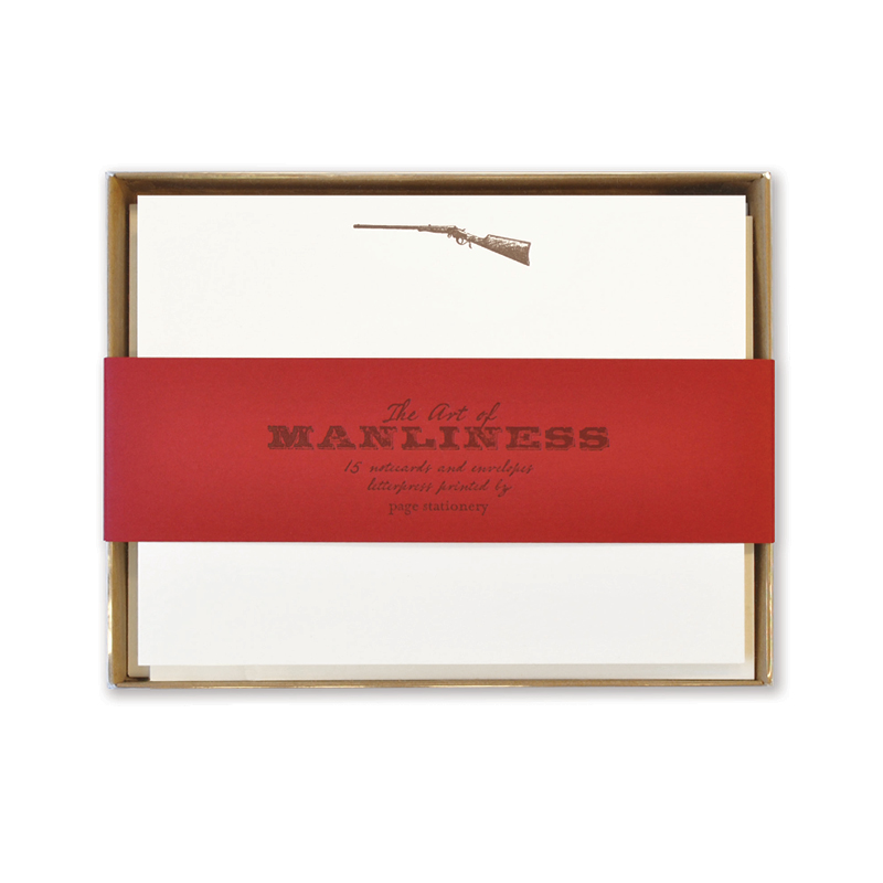 The Art of Manliness Letterpress Stationery | rifle
