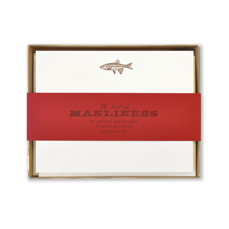 The Art of Manliness Letterpress Stationery | trout