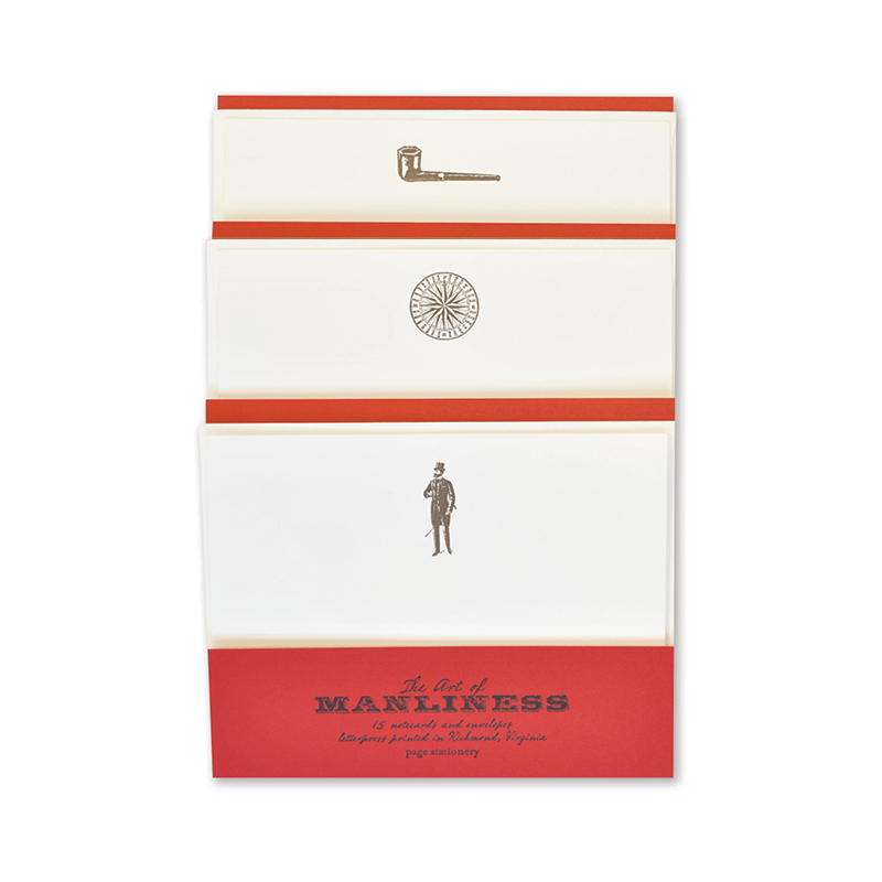 The Art of Manliness Stationery | true north, man, pipe