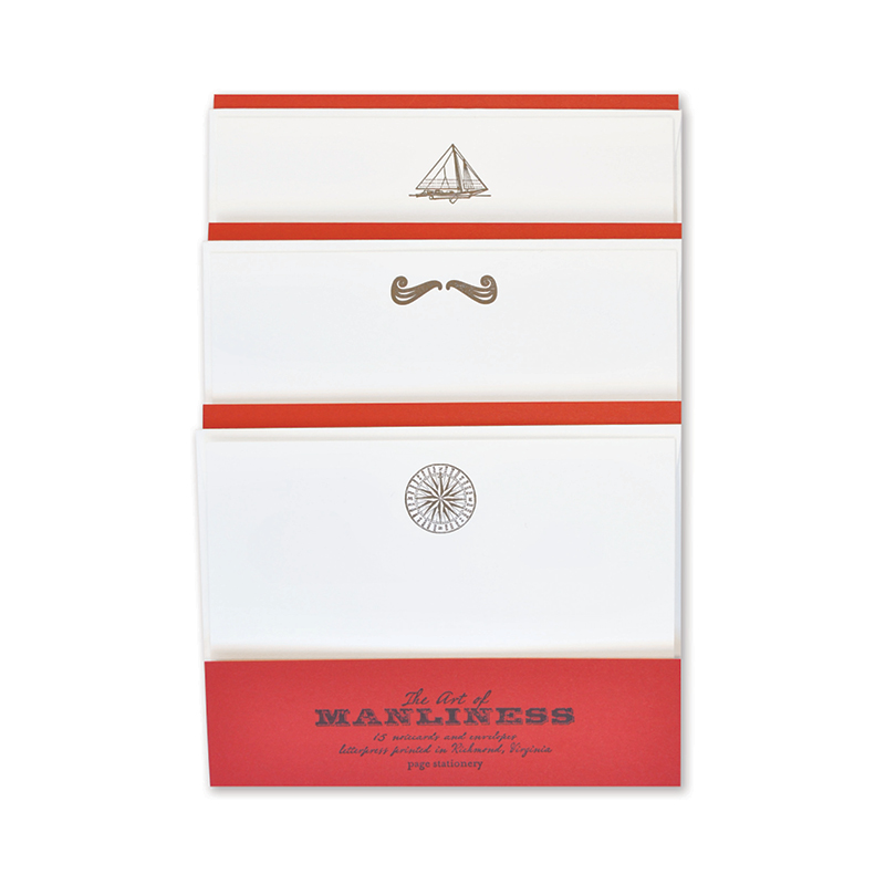 The Art of Manliness Stationery | skipjack, mustache, true north