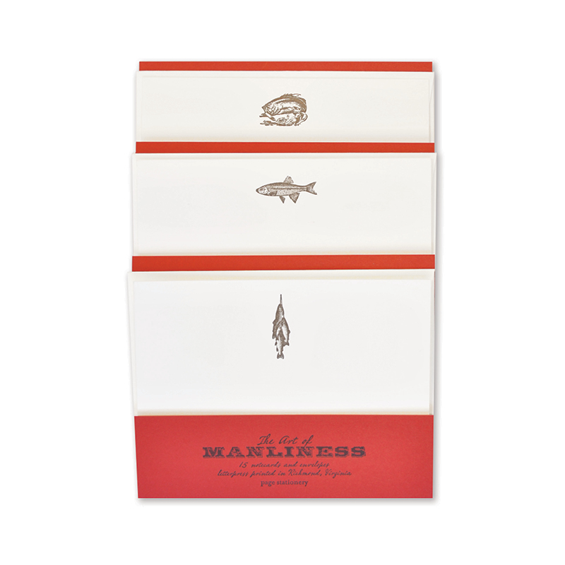The Art of Manliness Stationery | catch, trout, bass