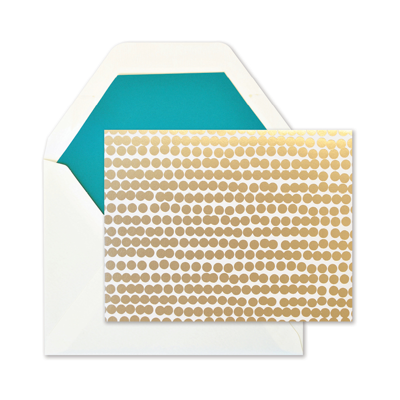 Foil Pattern Folded Notes | Gold Strand Set