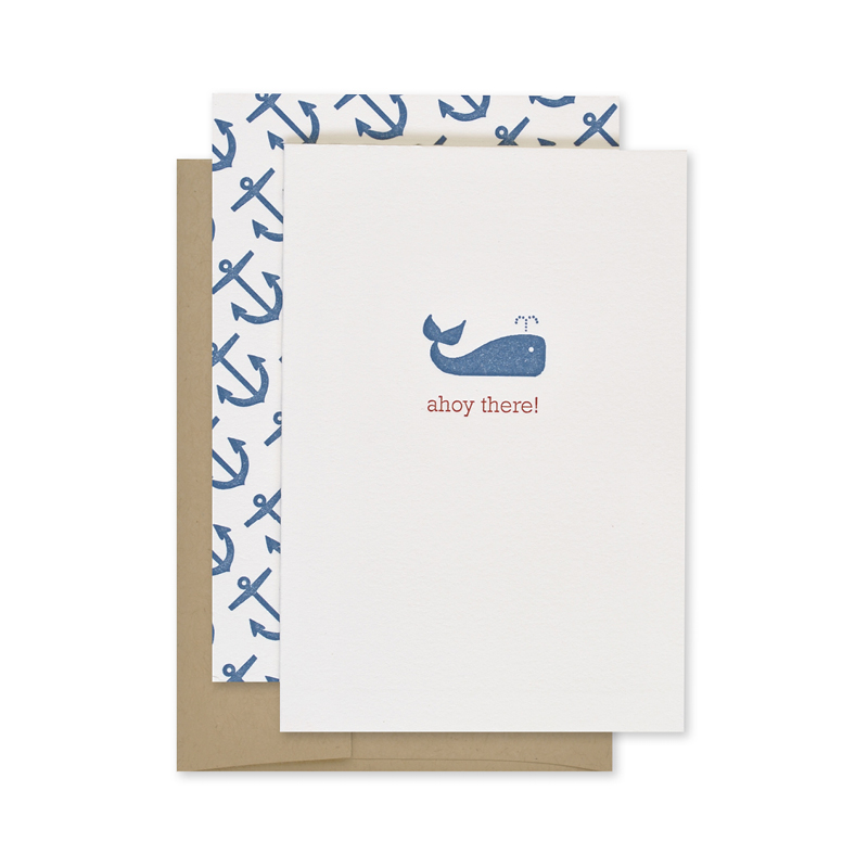 Letterpress Greeting Cards | Ahoy There Set of 8 Cards