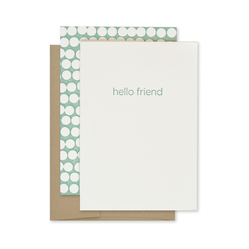 Letterpress Greeting Cards | Hello Friend Set