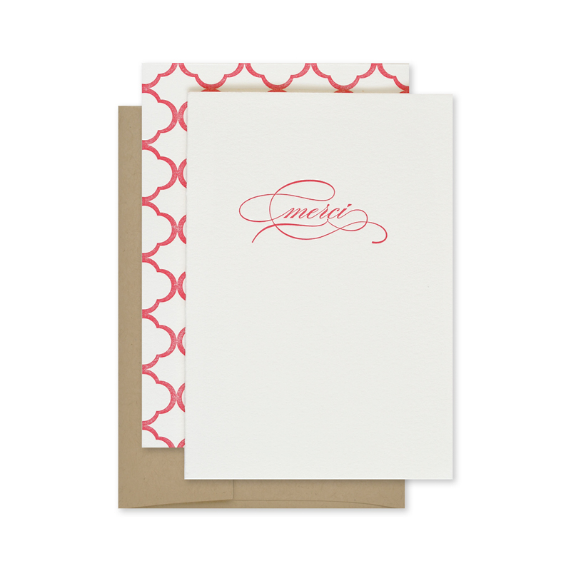 Letterpress Greeting Cards | Merci Set