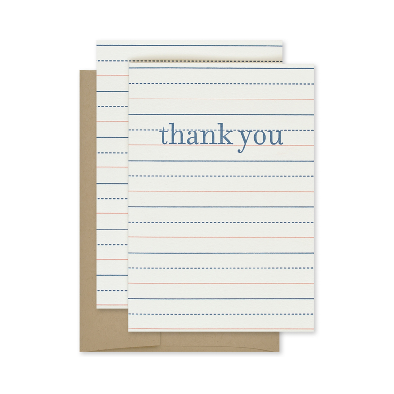 Letterpress Greeting Cards | Thank You Primer Set