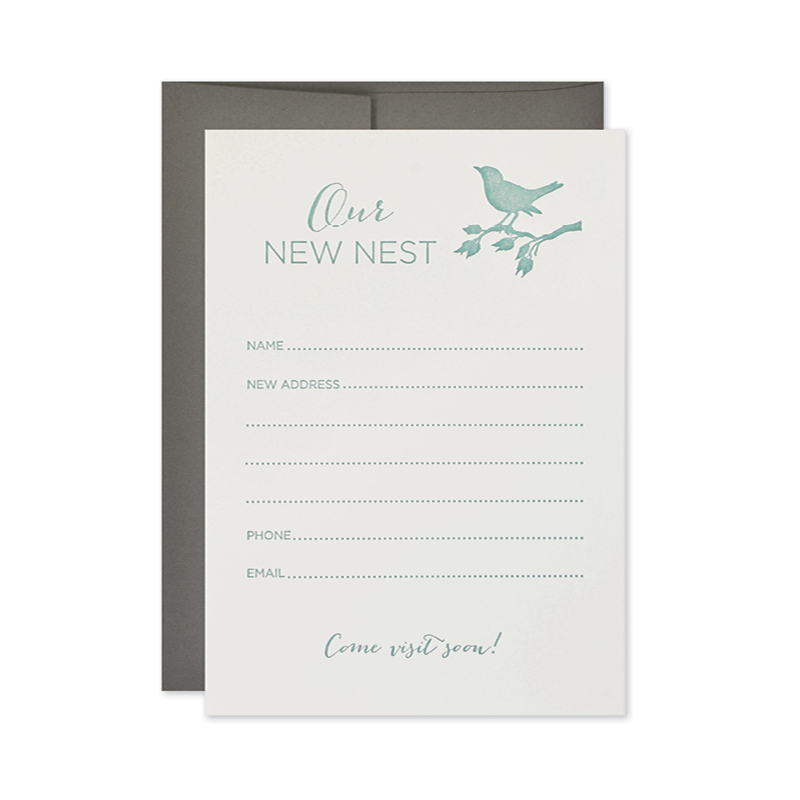 Letterpress Moving Announcement Fill-Ins | Nest