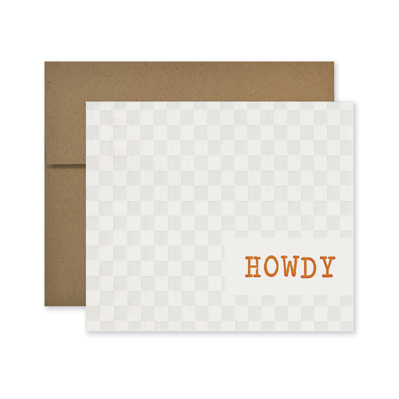 Letterpress Stationery | Howdy Folded Note