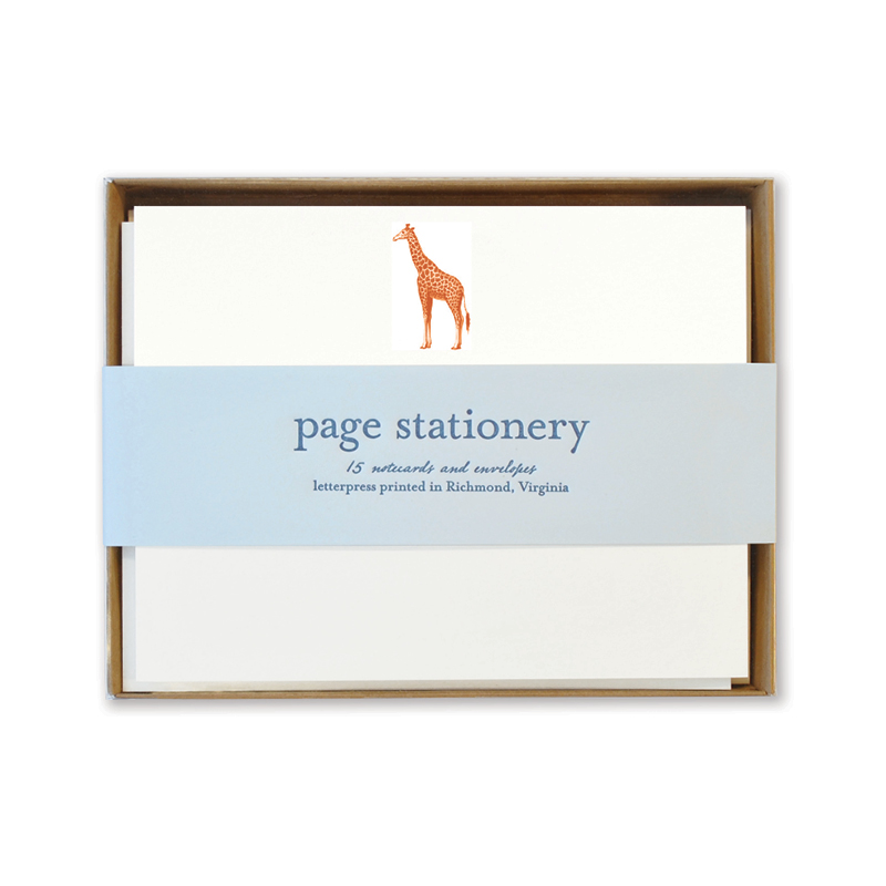 Letterpress Stationery | Giraffe