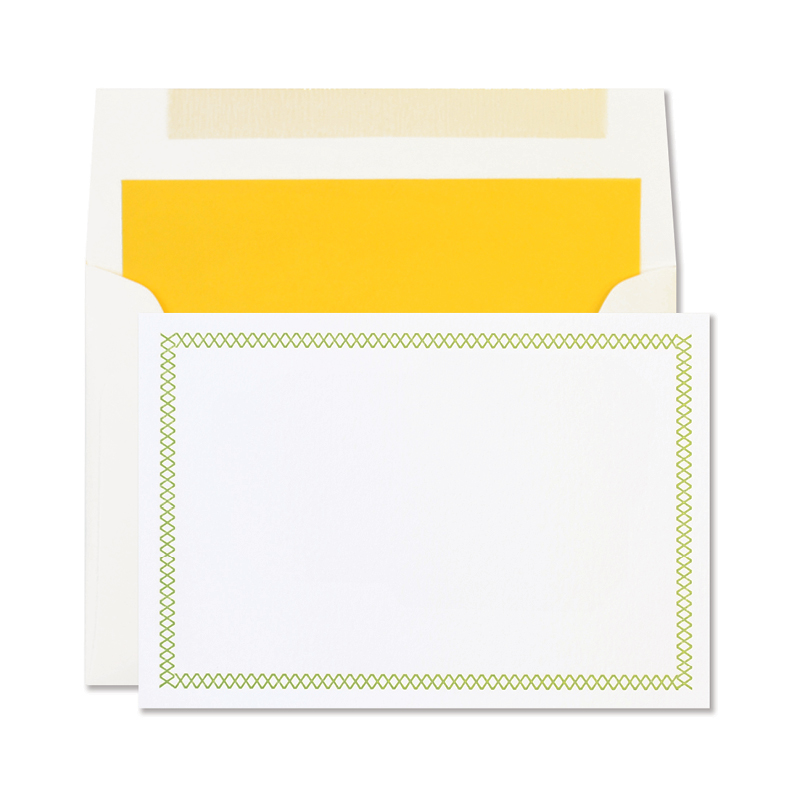 Letterpress Frame Notes | Grass Crosshatch