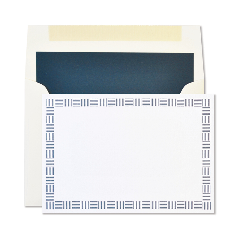 Letterpress Frame Notes | Navy Lines