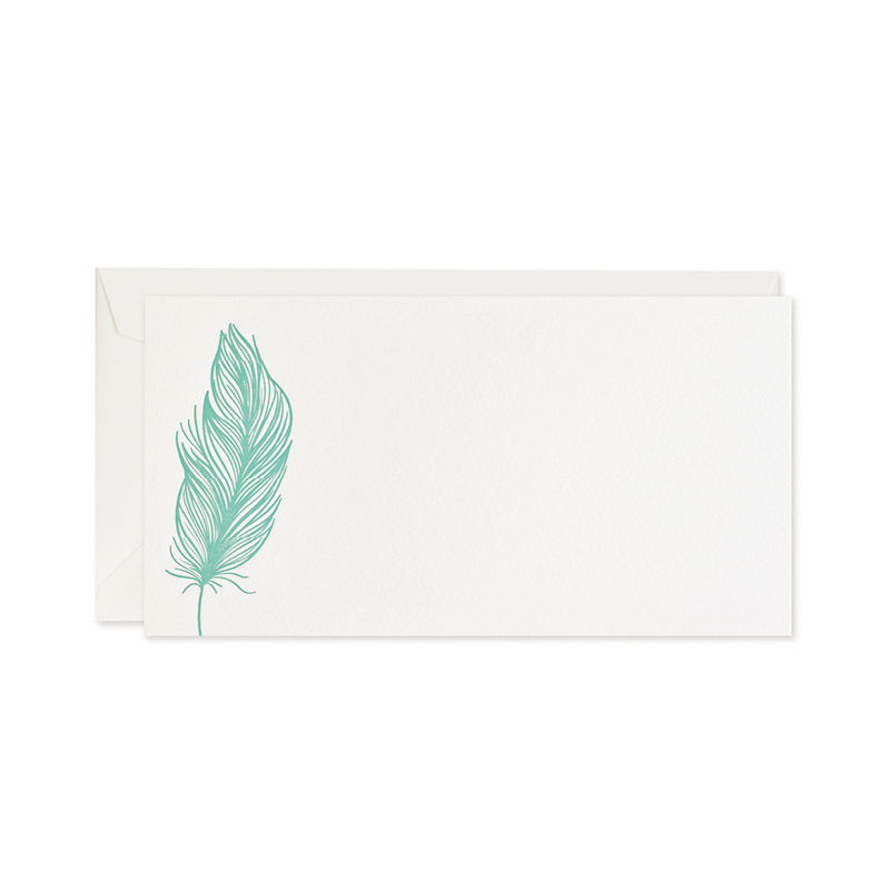 Letterpress Stationery | Feather Notecard