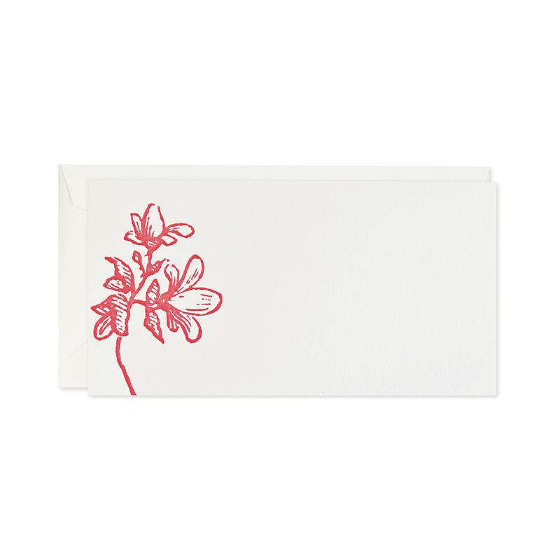 Letterpress Stationery | Orchid Notecard