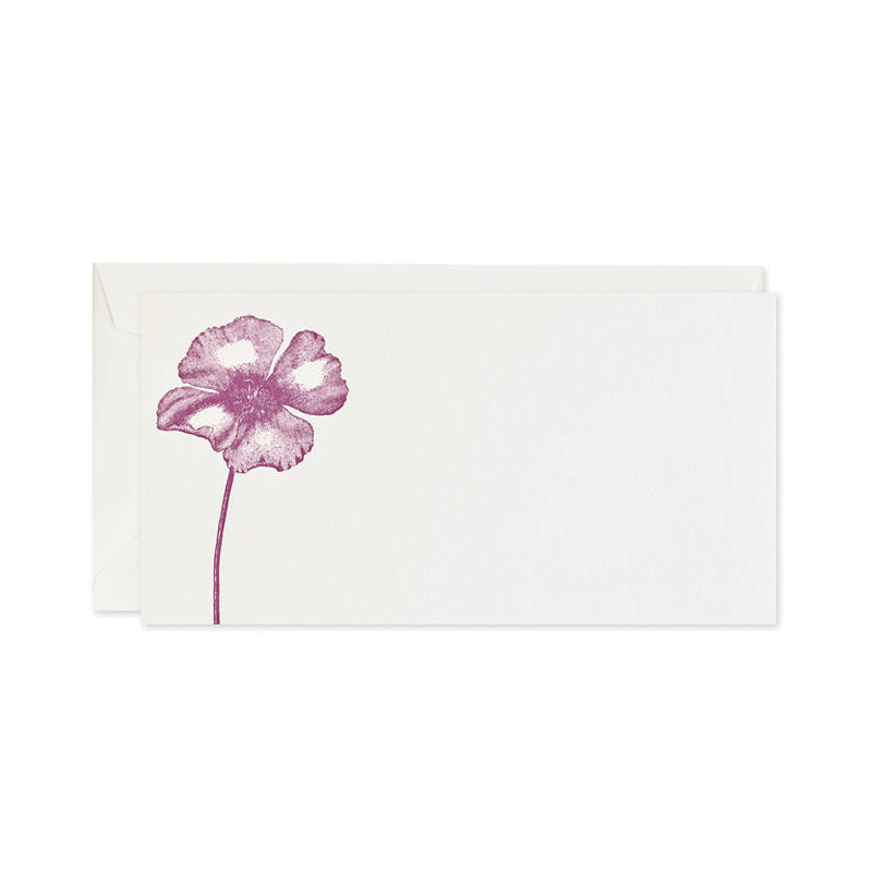 Letterpress Stationery | Poppy Notecard