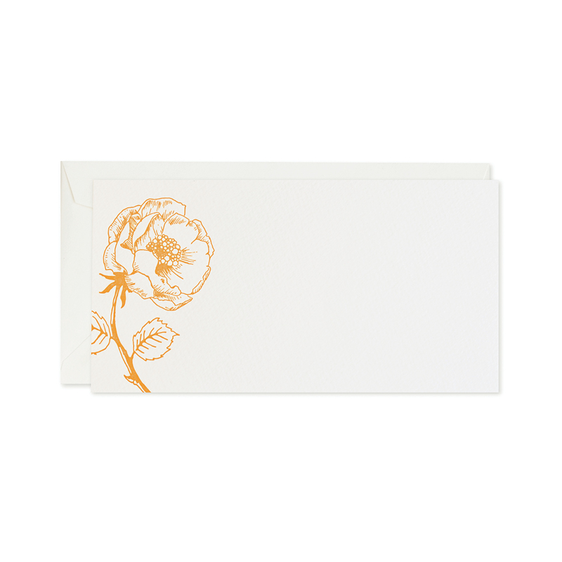 Letterpress Stationery | Rose Notecard