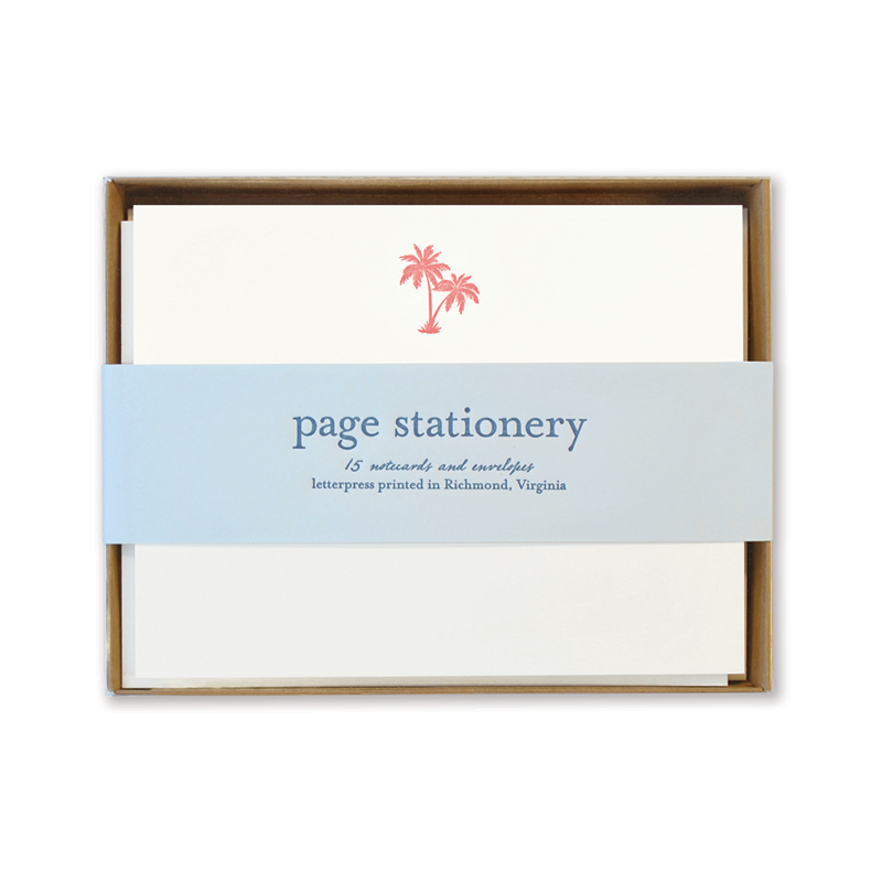 Letterpress Stationery | Palm Trees
