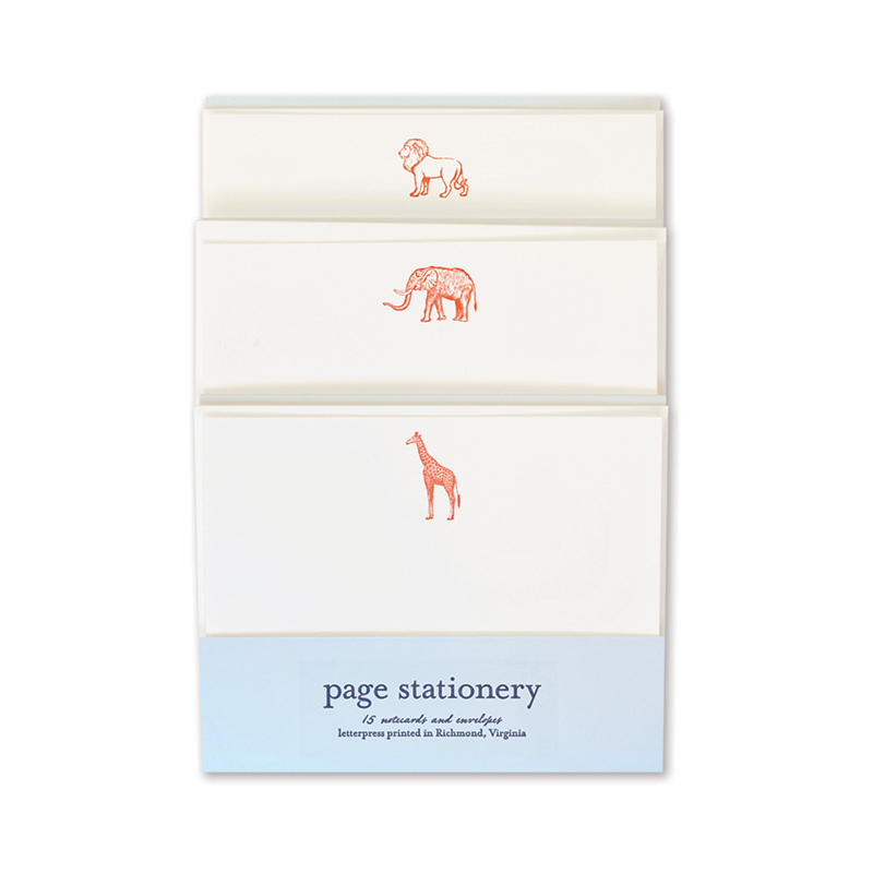 Letterpress Stationery | Safari