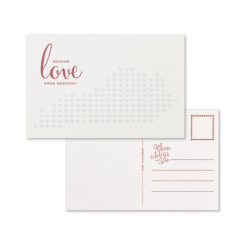 Sending Love Postcard | Kentucky Set