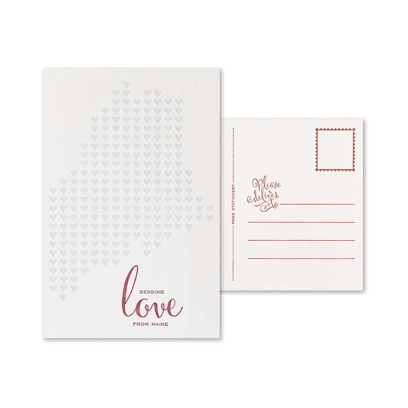 Sending Love Postcard | Maine Set