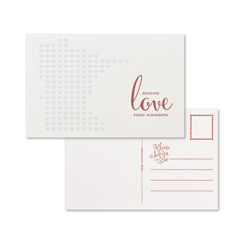 Sending Love Postcard | Minnesota