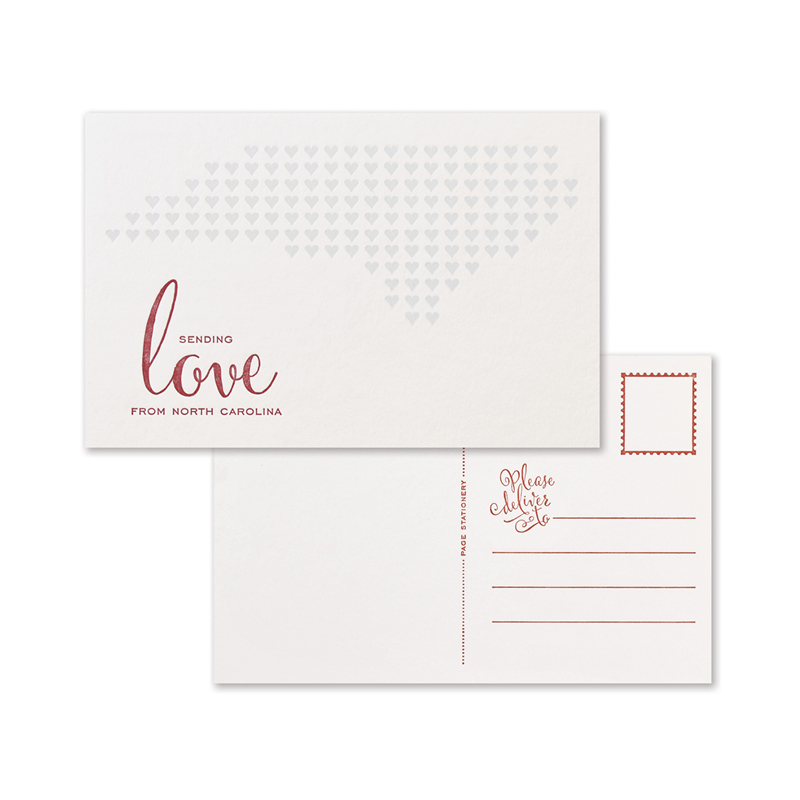 Sending Love Postcard | North Carolina Set