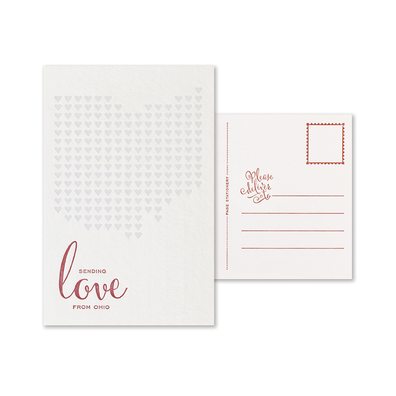 Sending Love Postcard | Ohio Set