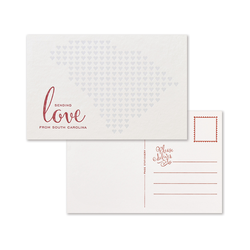 Sending Love Postcard | South Carolina Set
