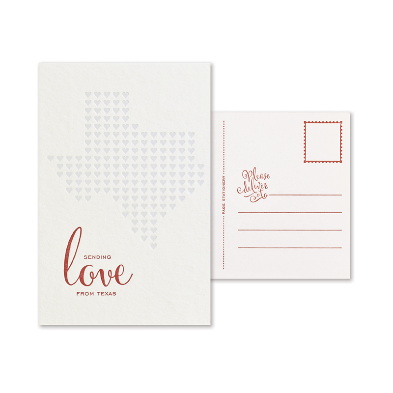 Sending Love Postcard | Texas Set