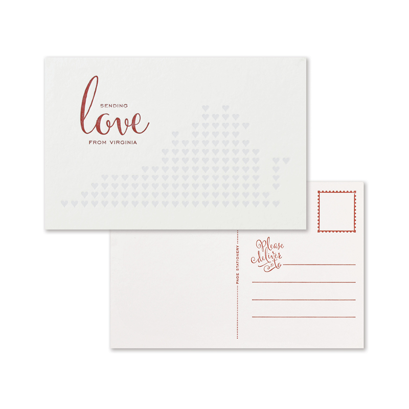 Sending Love Postcard | Virginia Set