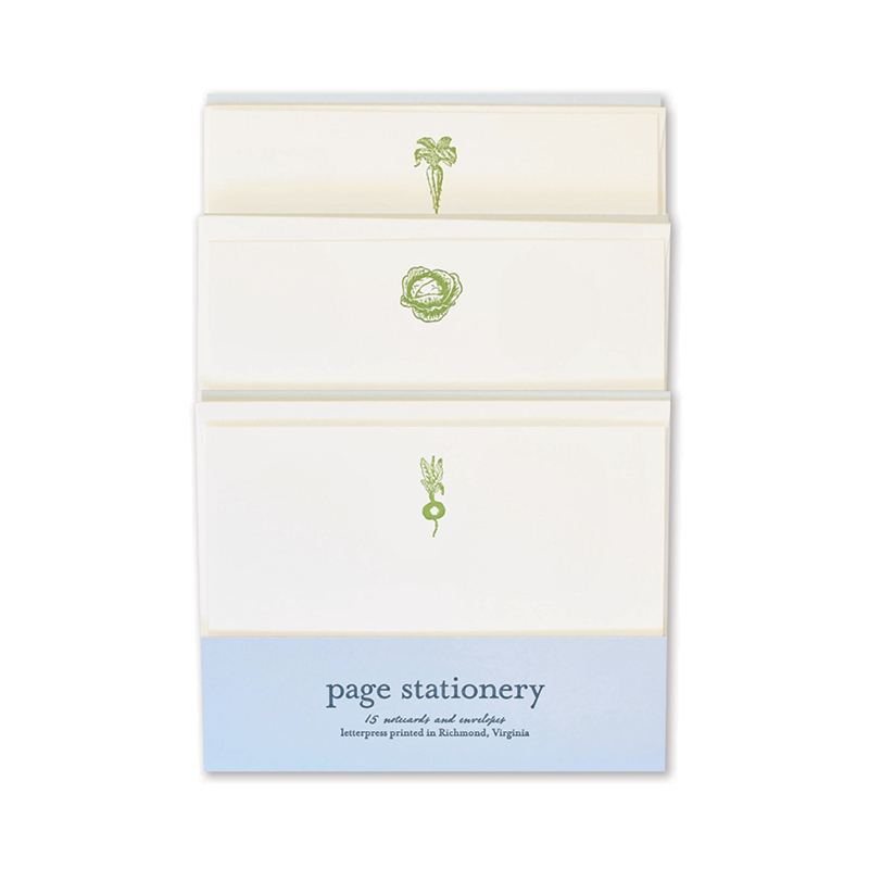 Letterpress Stationery | Veggies