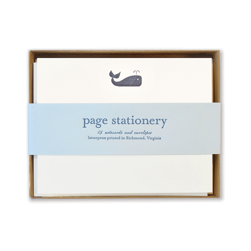 Letterpress Stationery | Whale