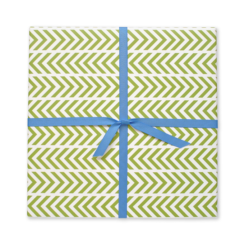 Pattern Gift Wrap | Green Herringbone