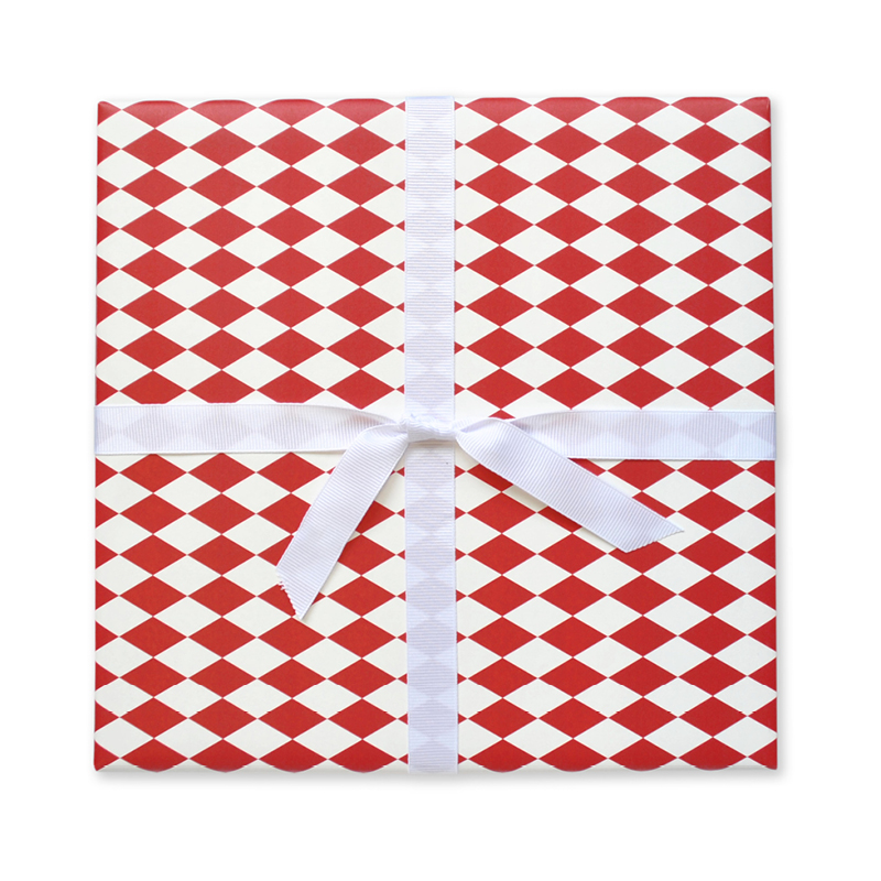 Pattern Gift Wrap | Red Harlequin