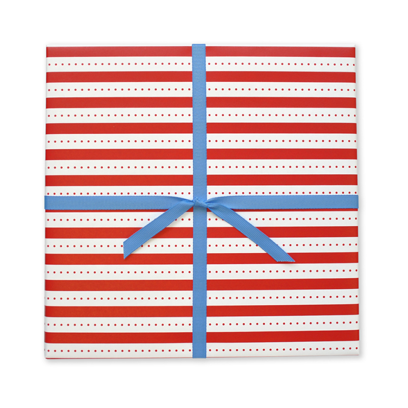 Pattern Gift Wrap | Red Stripe + Dot