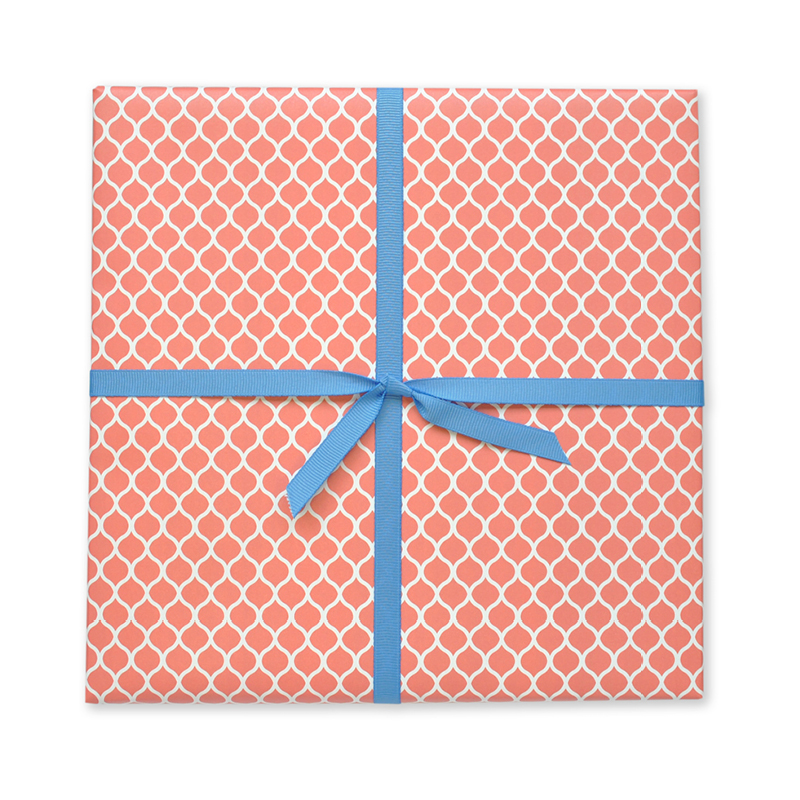 Pattern Gift Wrap | Salmon Ogee Tiles
