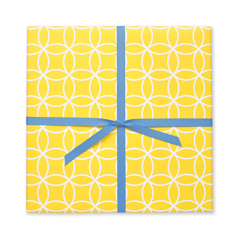 Pattern Gift Wrap | Yellow Infinity Circles